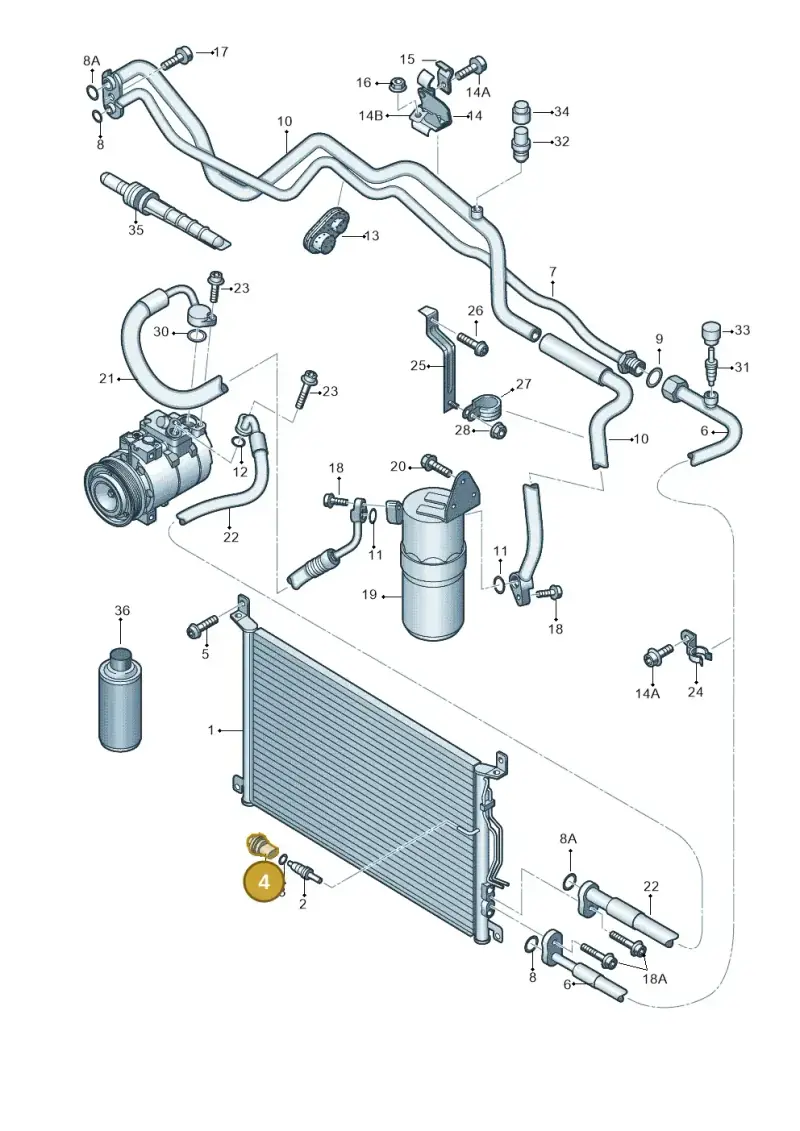 3R0959126 — Audi A8/S8/qu. lang    08> (2007-) diagram 291260410, position 4