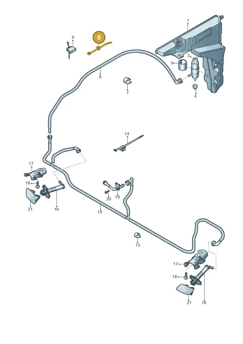 3W0971838 — Audi RS6 Avant (2019-) diagram 435955035, position 8