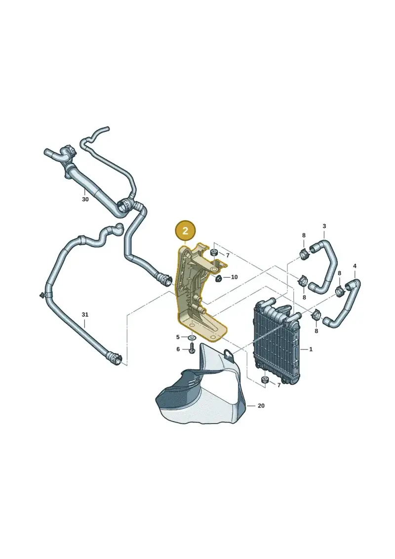 3WA121093E — Audi A3 Sportback (2019-2021) diagram 596121063, position 2