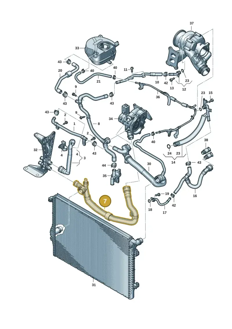 3WA122051N — Audi A3 Sportback (2019-2021) diagram 596121058, position 7