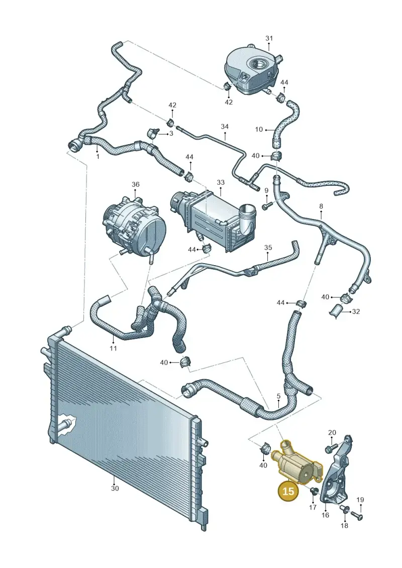 3WA965567B — Audi A3 Sportback (2019-2021) diagram 596121189, position 15