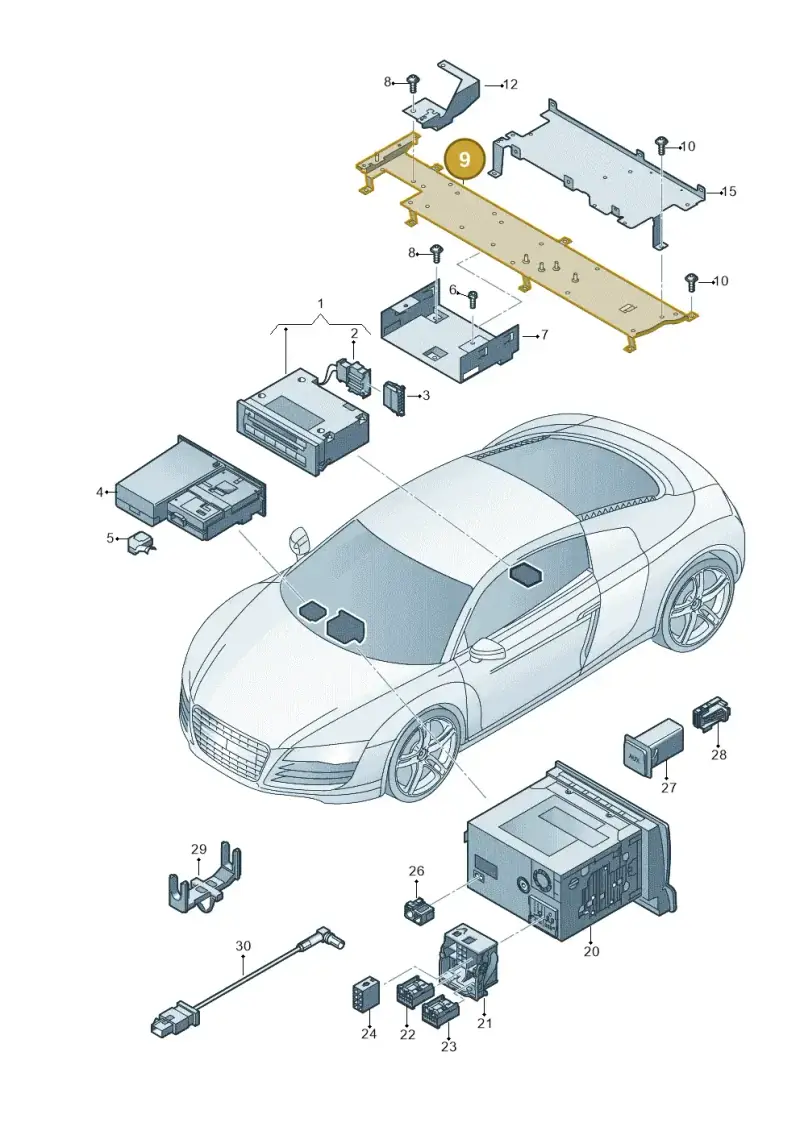 420035547C — Audi R8 qu. 5.2 (2012-2015) diagram 618035380, position 9