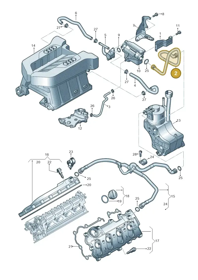 420103218B — Audi R8 qu. 5.2 (2012-2015) diagram 618103500, position 2