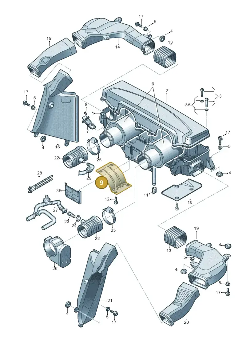 420115339A — Audi R8 qu. 5.2 (2012-2015) diagram 752133240, position 9