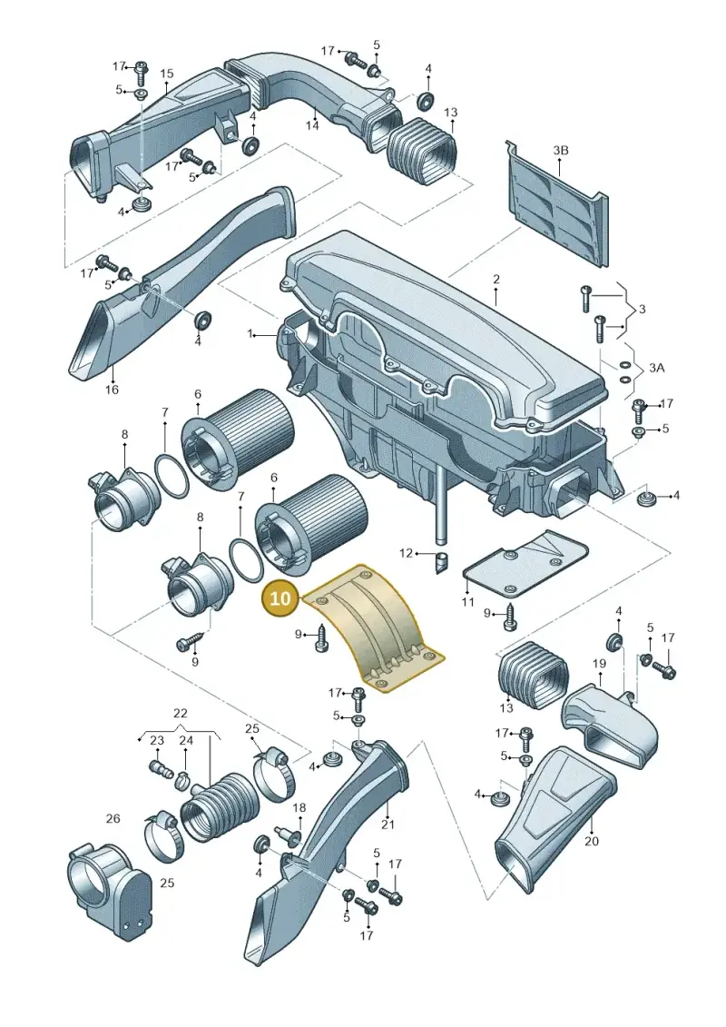 420115339A — Audi R8 qu. 5.2 (2012-2015) diagram 618133000, position 10