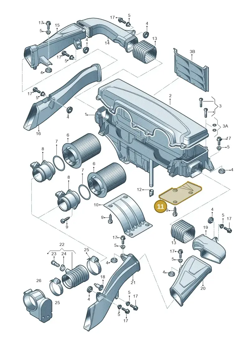 420115339C — Audi R8 qu. 5.2 (2012-2015) diagram 618133000, position 11
