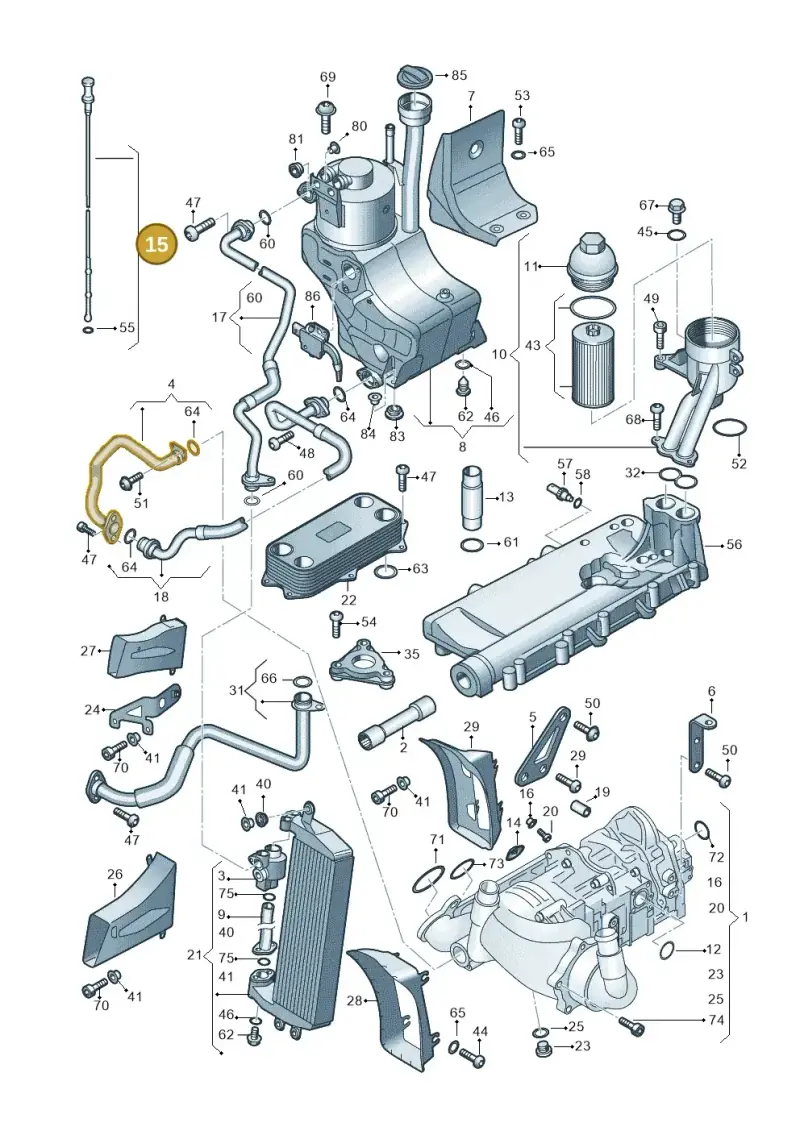 420115607D — Audi R8 qu. 5.2 (2012-2015) diagram 618115100, position 15