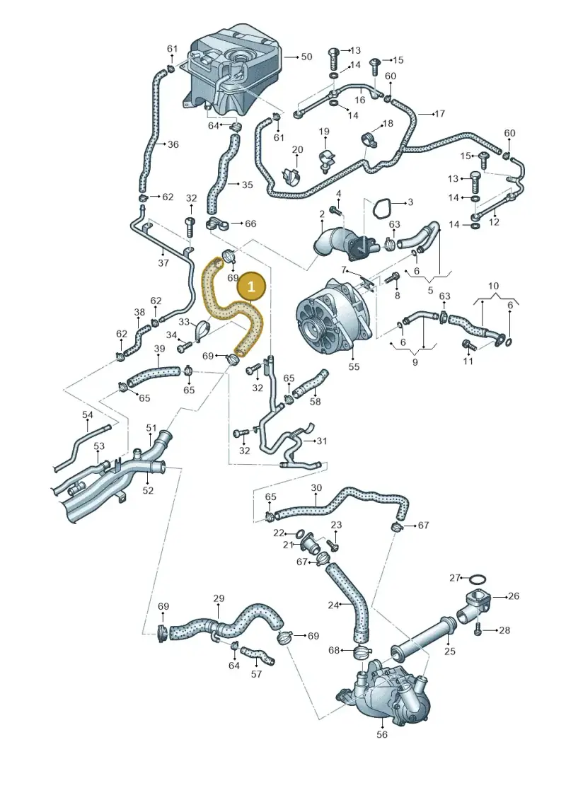 420121101D — Audi R8 qu. 5.2 (2012-2015) diagram 752121410, position 1