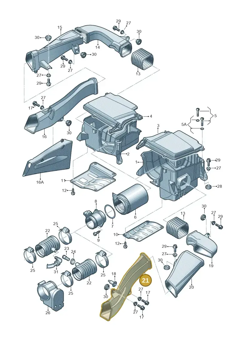 420129509C — Audi R8 qu. 5.2 (2012-2015) diagram 752133020, position 21