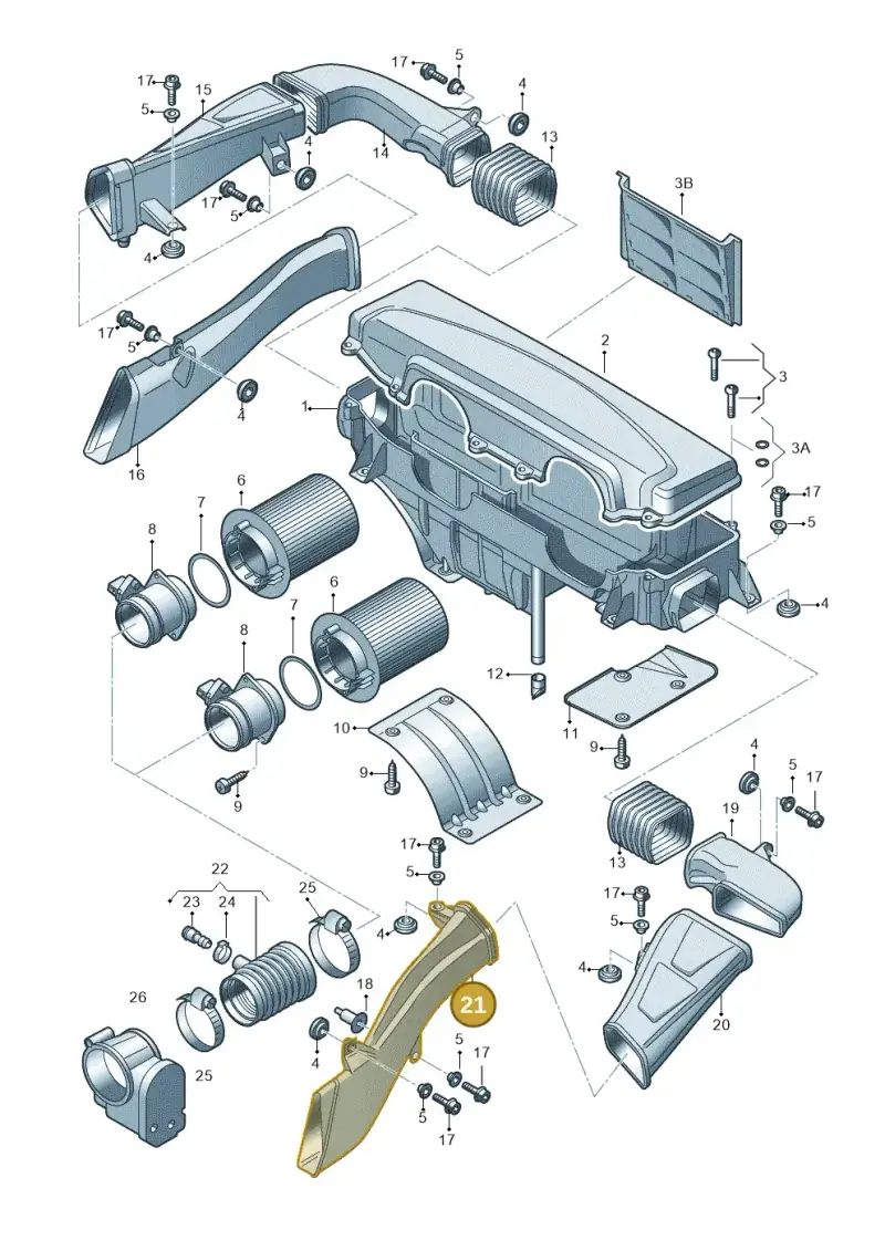 420129509C — Audi R8 qu. 5.2 (2012-2015) diagram 618133000, position 21