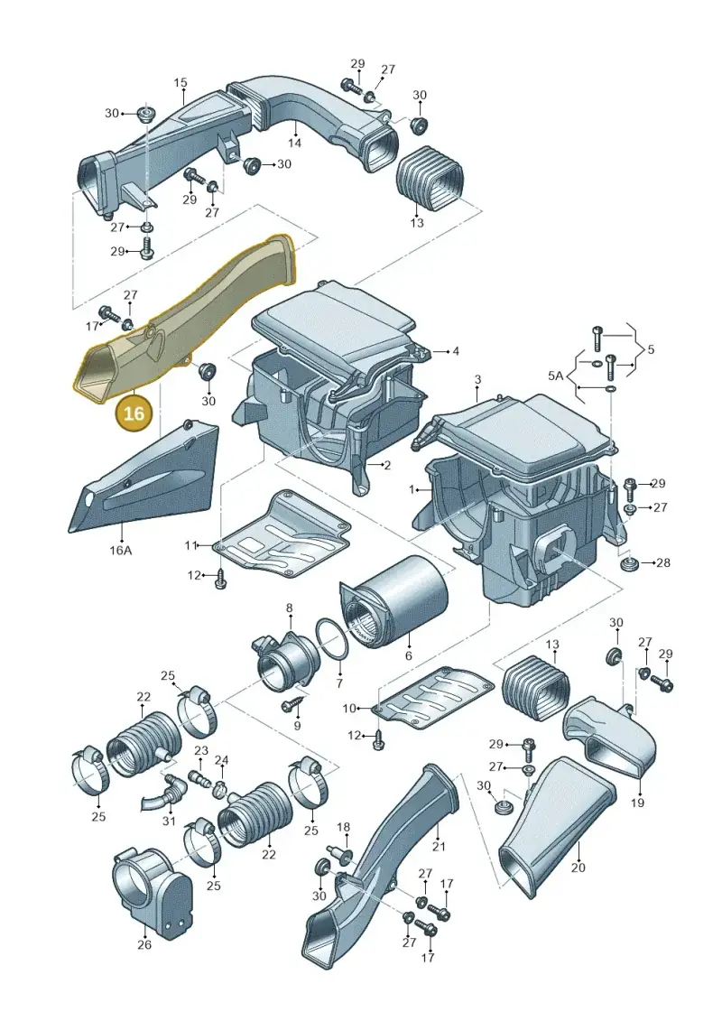 420129510C — Audi R8 qu. 5.2 (2012-2015) diagram 752133020, position 16