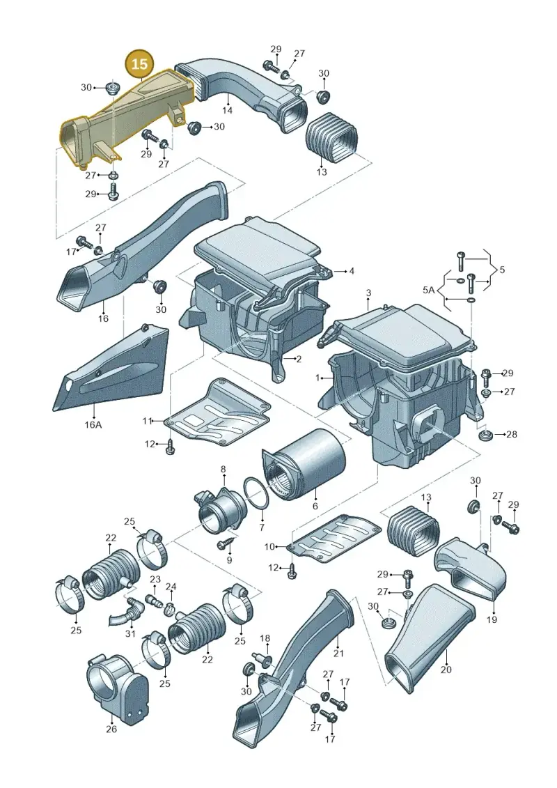 420129928 — Audi R8 qu. 5.2 (2012-2015) diagram 752133020, position 15