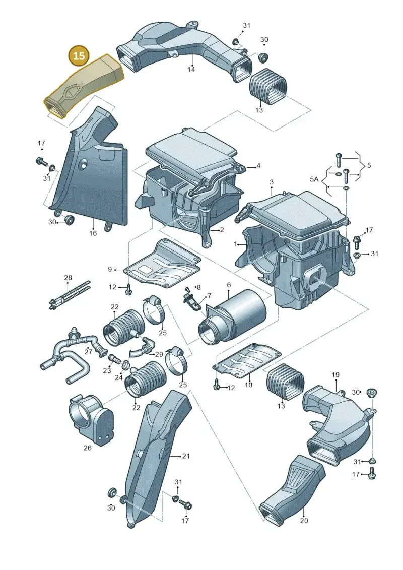 420129928 — Audi R8 qu. 5.2 (2012-2015) diagram 752133260, position 15