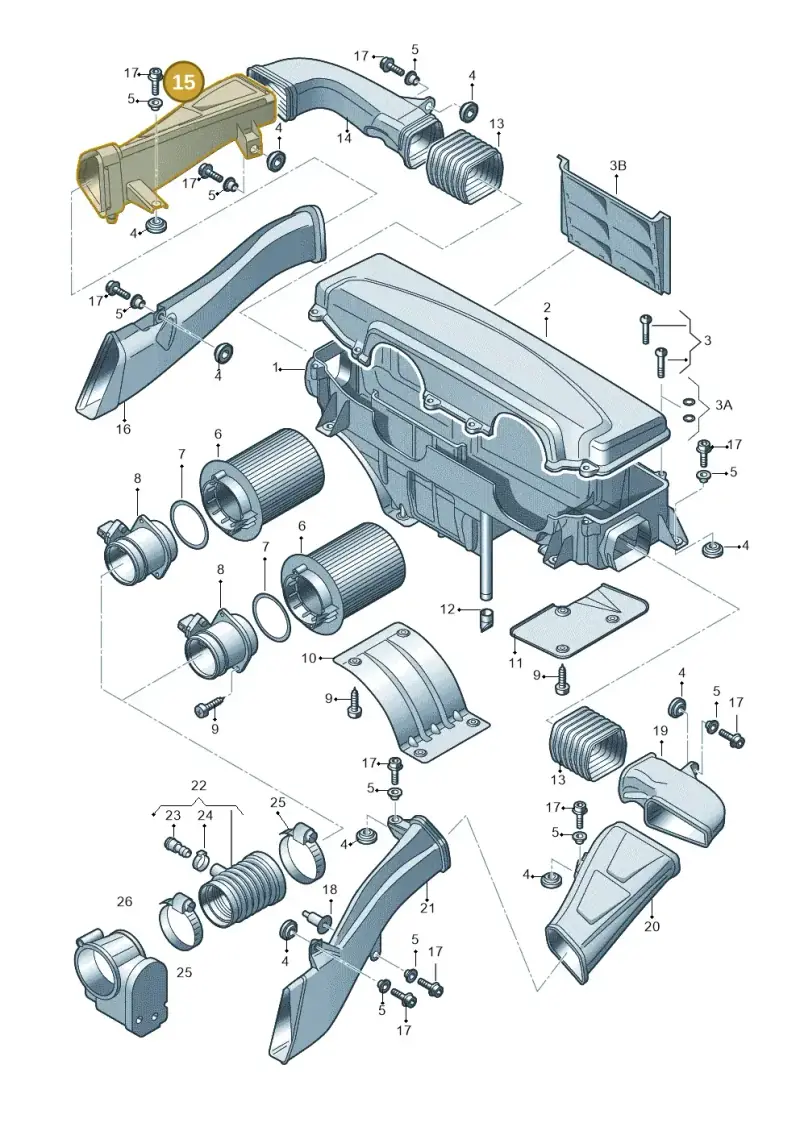 420129928 — Audi R8 qu. 5.2 (2012-2015) diagram 618133000, position 15