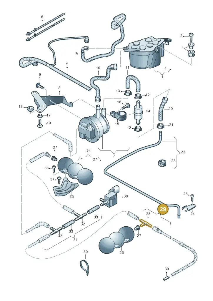 420131385K — Audi R8 qu. 5.2 (2012-2015) diagram 618201600, position 29