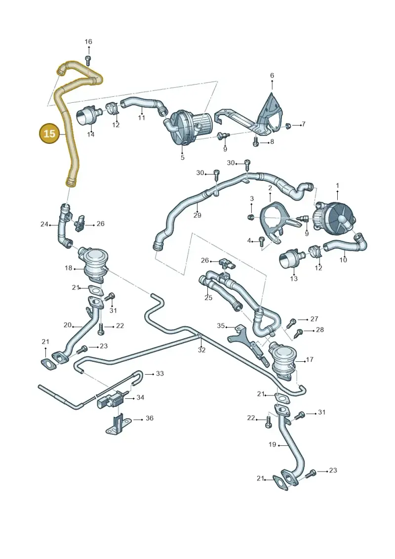 420131605E — Audi R8 qu. 5.2 (2012-2015) diagram 618131300, position 15