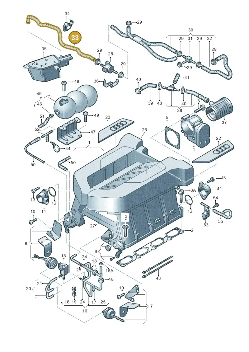 420133371A — Audi R8 qu. 5.2 (2012-2015) diagram 752133100, position 33