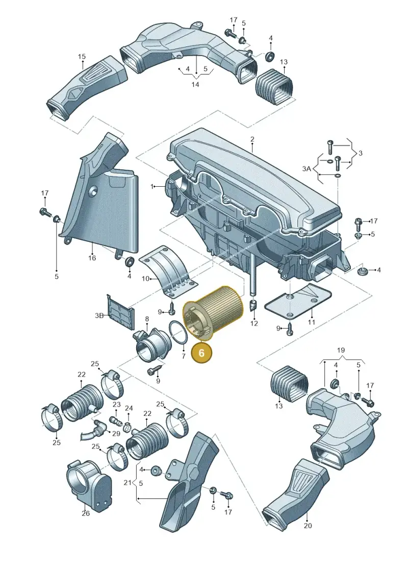 420133843B — Audi R8 qu. 5.2 (2012-2015) diagram 752133040, position 6