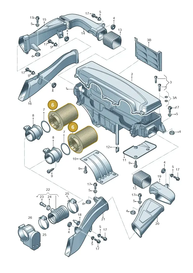420133843B — Audi R8 qu. 5.2 (2012-2015) diagram 618133000, position 6