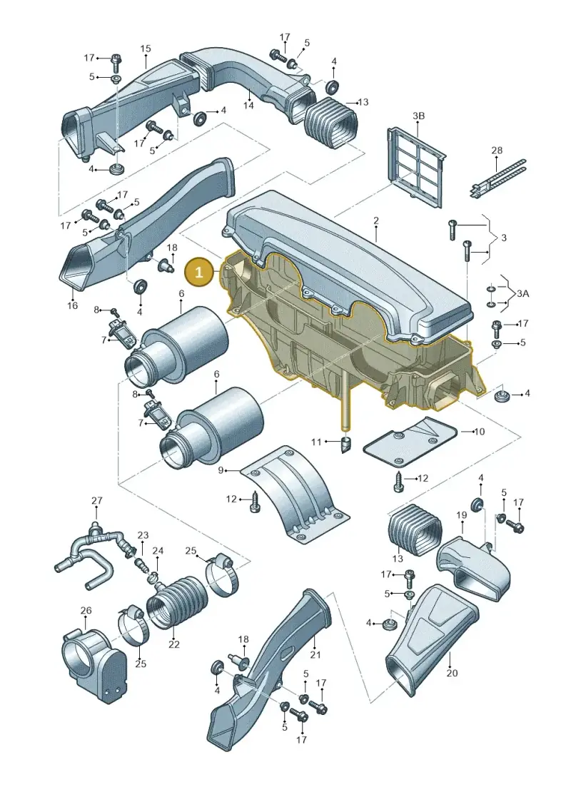 420133845C — Audi R8 qu. 5.2 (2012-2015) diagram 618133050, position 1