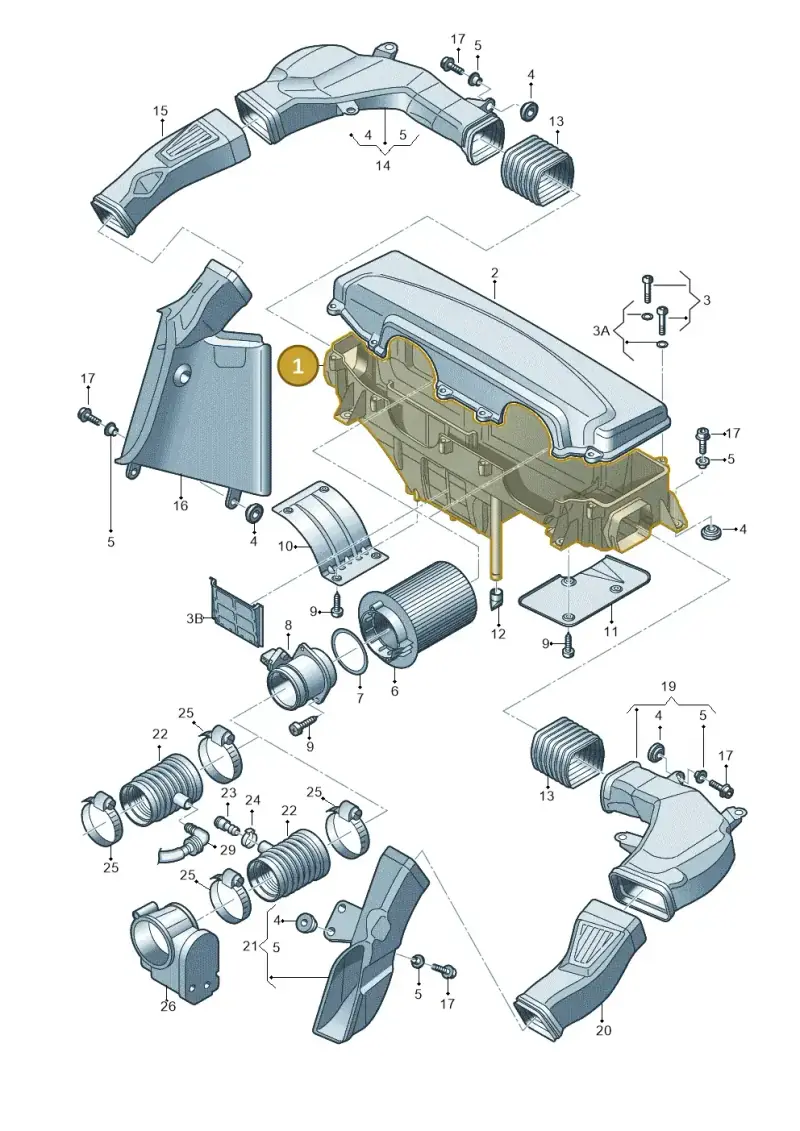 420133845C — Audi R8 qu. 5.2 (2012-2015) diagram 752133040, position 1