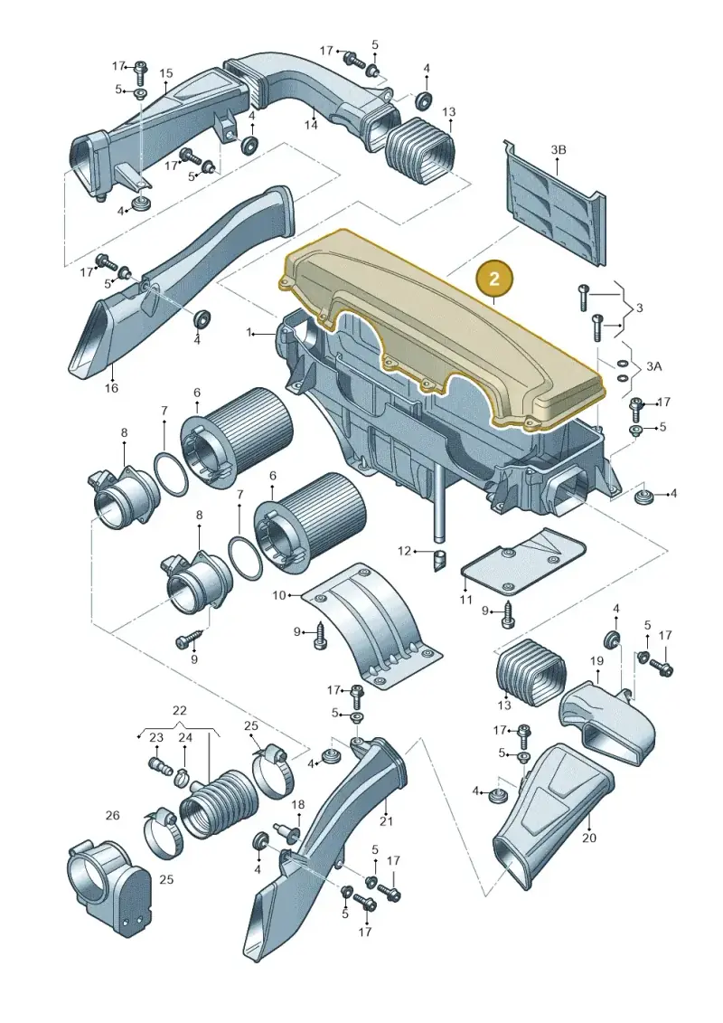 420133846B — Audi R8 qu. 5.2 (2012-2015) diagram 618133000, position 2