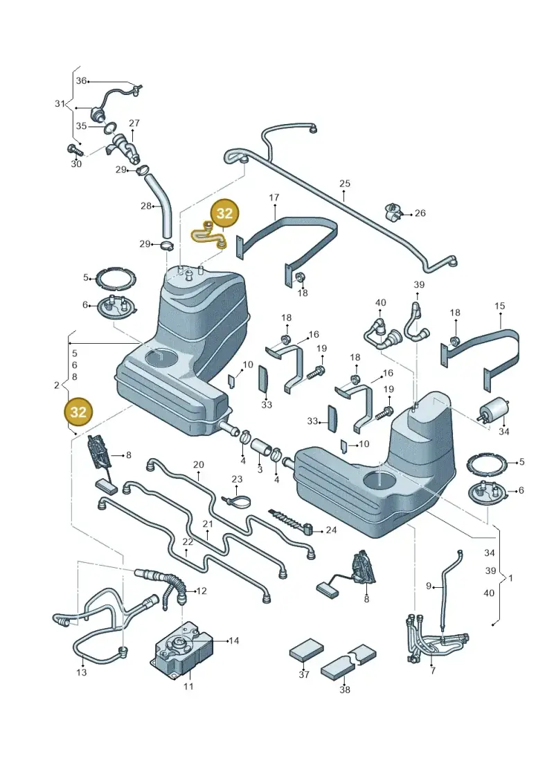 420201163A — Audi R8                08> (2007-) diagram 618201000, position 32