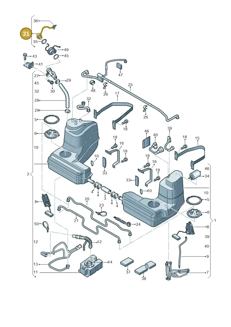 420201550C — Audi R8 qu. 5.2 (2012-2015) diagram 752201000, position 31