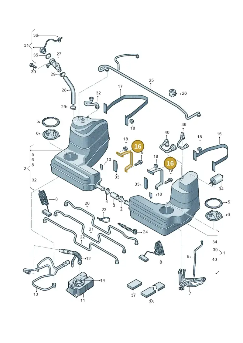 420201653A — Audi R8                08> (2007-) diagram 618201000, position 16