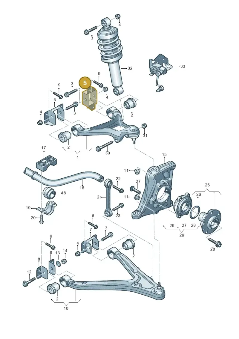 420407458B — Audi R8                08> (2007-) diagram 618407100, position 5