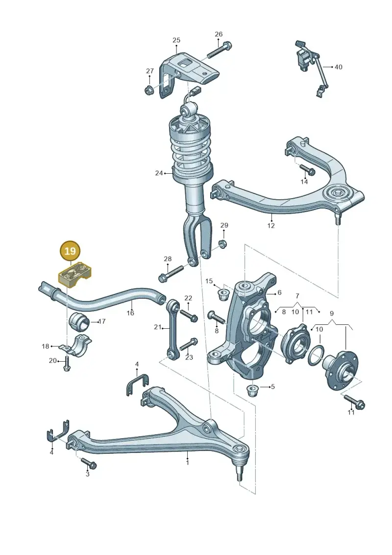 420411031A — Audi R8 Spyder (2015-2024) diagram 872407000, position 19