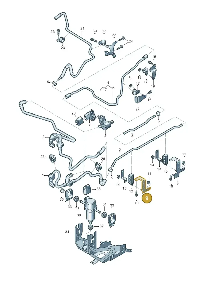 420611791B — Audi R8 qu. 5.2 (2012-2015) diagram 618611700, position 9