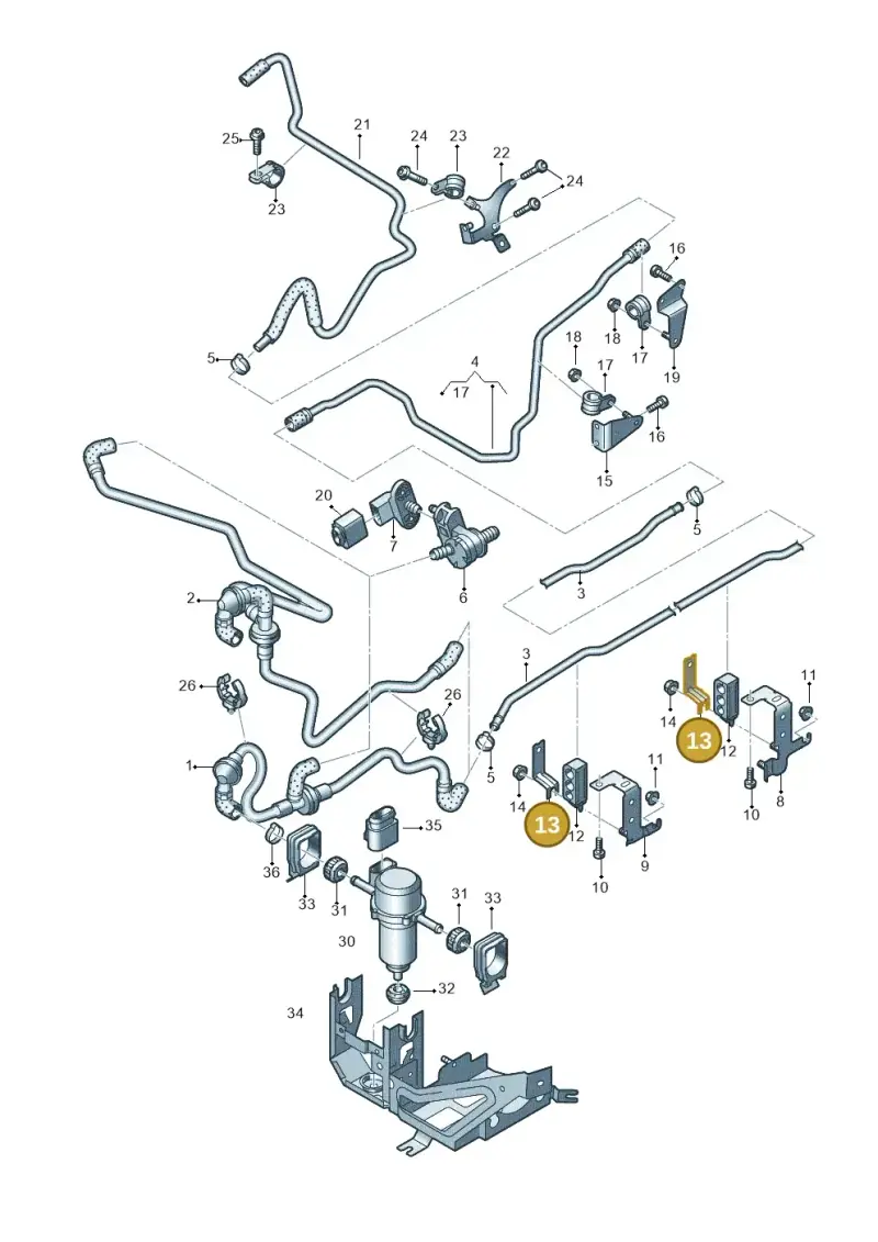 420611793A — Audi R8 qu. 5.2 (2012-2015) diagram 618611700, position 13