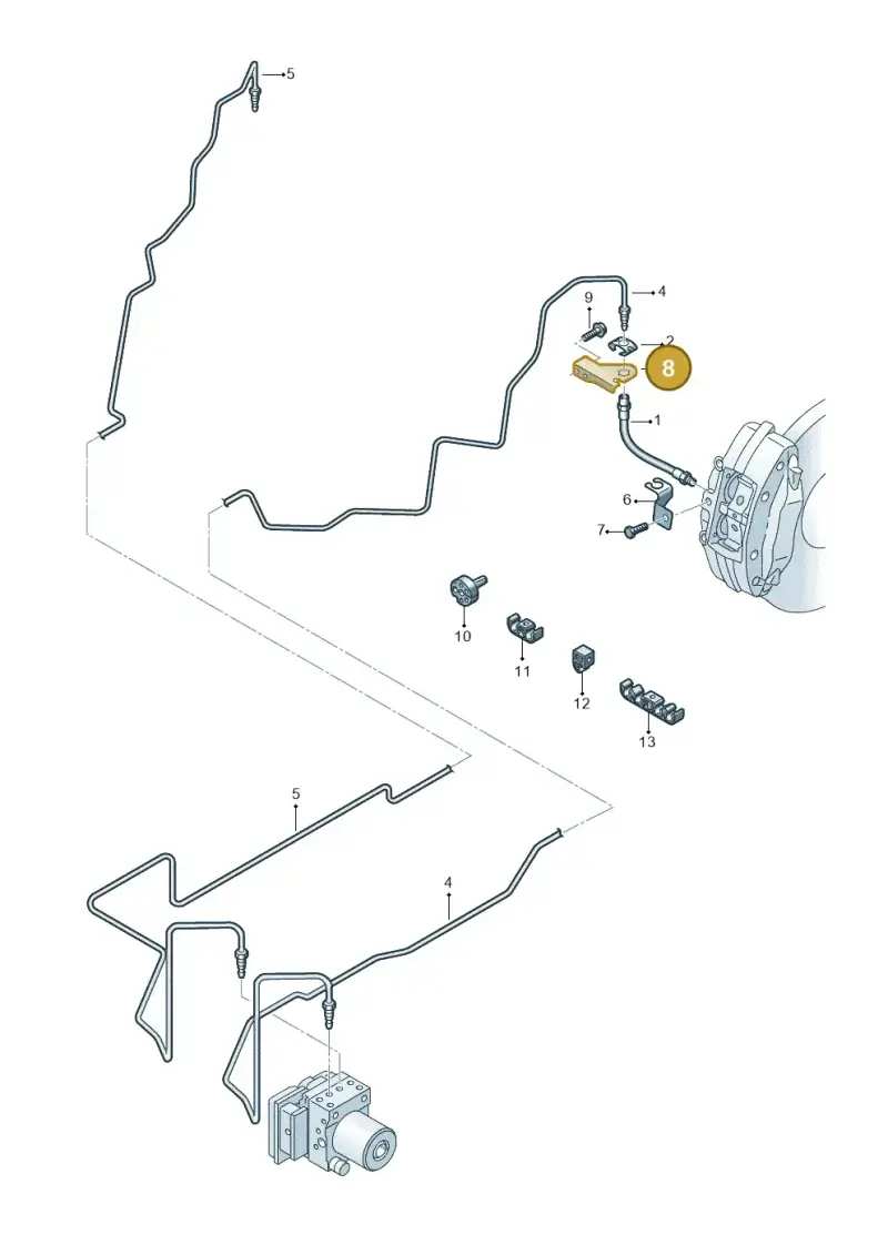 420611848A — Audi R8 qu. 5.2 (2012-2015) diagram 618611300, position 8