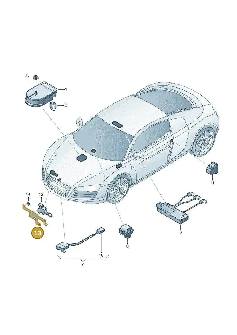 420805211A — Audi R8 qu. 5.2 (2012-2015) diagram 752951400, position 13