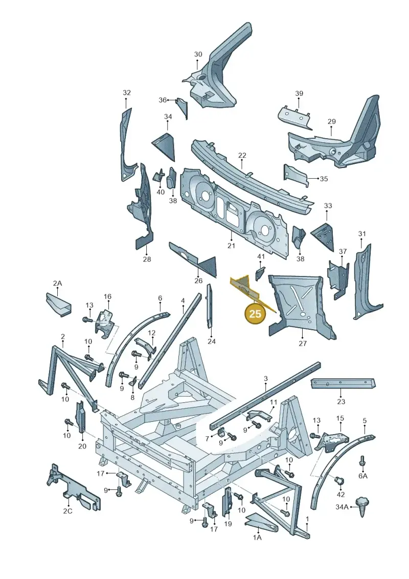 420805315D — Audi R8 qu. 5.2 (2012-2015) diagram 618805000, position 25