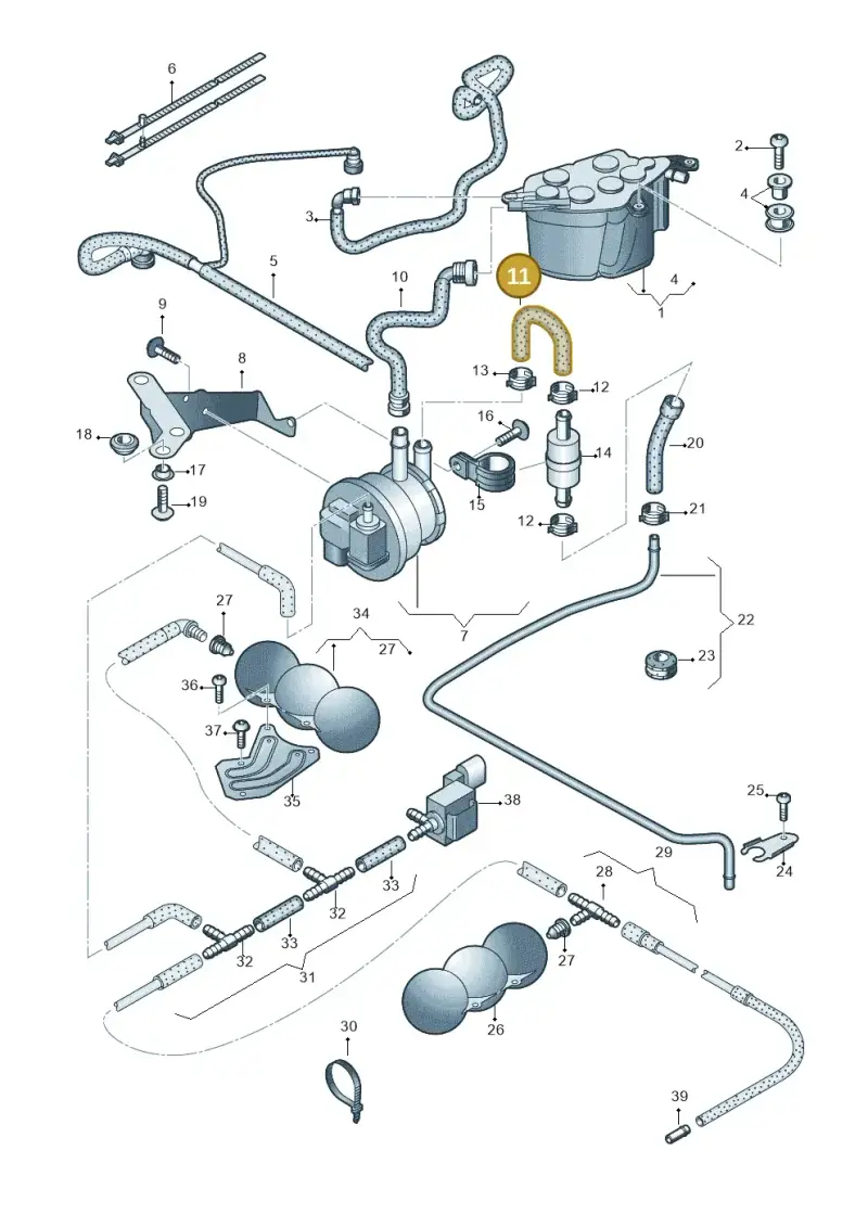 420906272B — Audi R8 qu. 5.2 (2012-2015) diagram 618201600, position 11