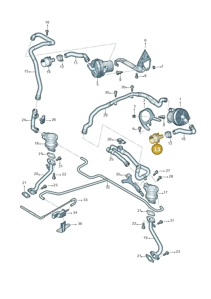 420906321 — Audi R8 qu. 5.2 (2012-2015) diagram 618131300, position 13