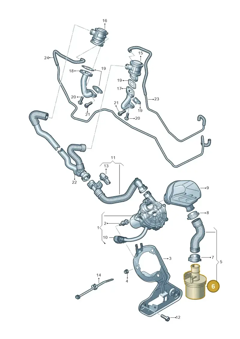 420906321 — Audi A7 Sportback (2014-2018) diagram 711131400, position 6