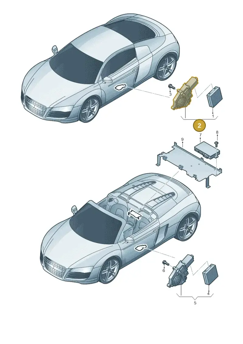 420959802D — Audi R8                08> (2007-) diagram 618959110, position 2