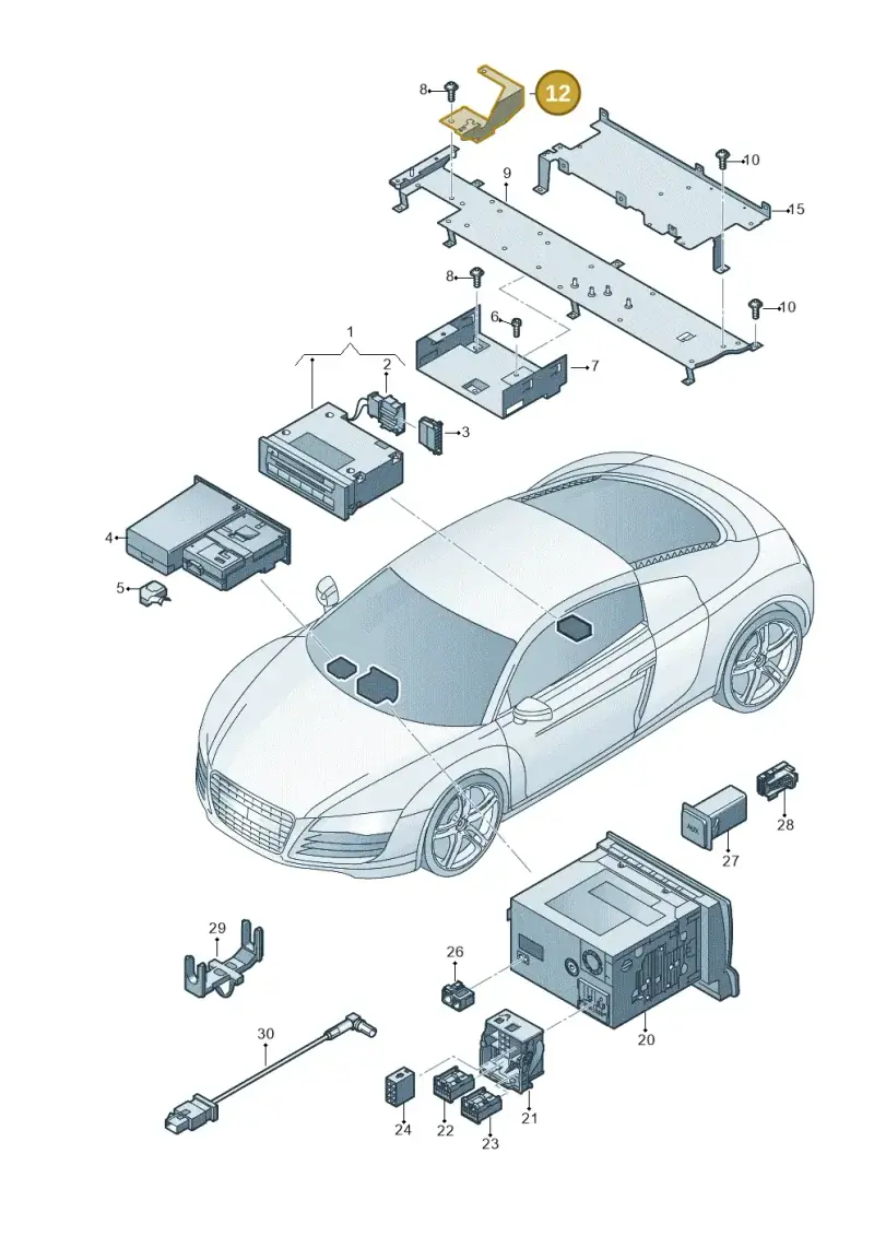 420971845R — Audi R8 qu. 5.2 (2012-2015) diagram 618035380, position 12