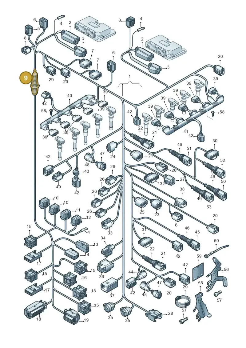 420971871A — Audi R8 qu. 5.2 (2012-2015) diagram 618971600, position 9