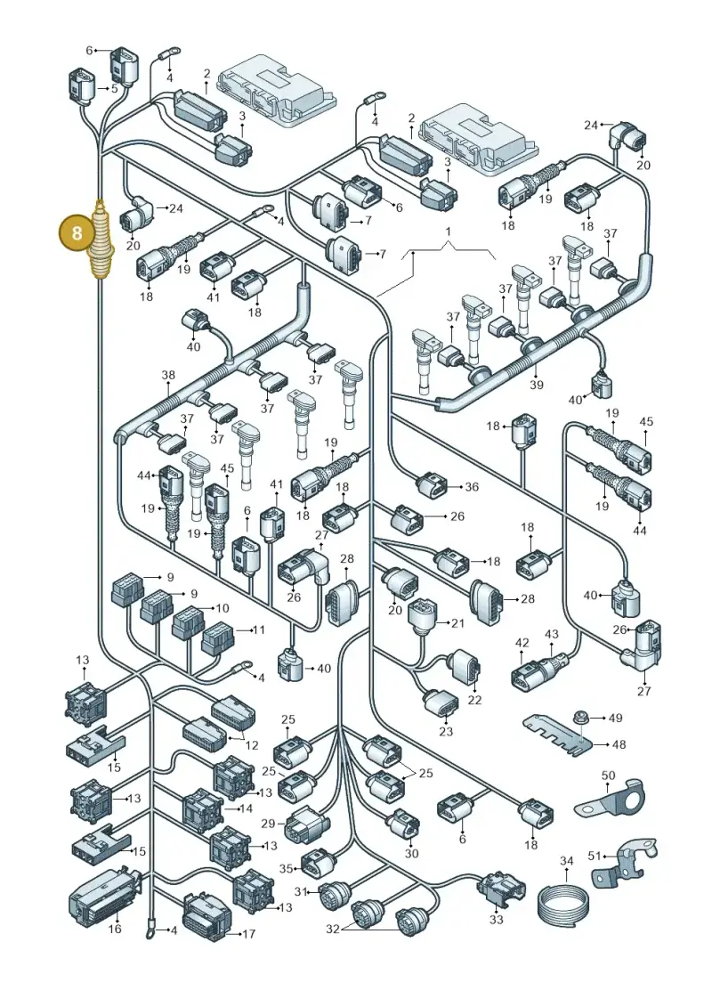420971871A — Audi R8 qu. 5.2 (2012-2015) diagram 618971500, position 8