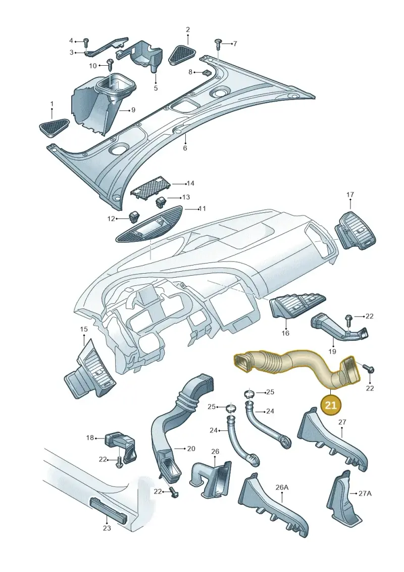 423819656 — Audi R8 qu. 5.2 (2012-2015) diagram 618819300, position 21