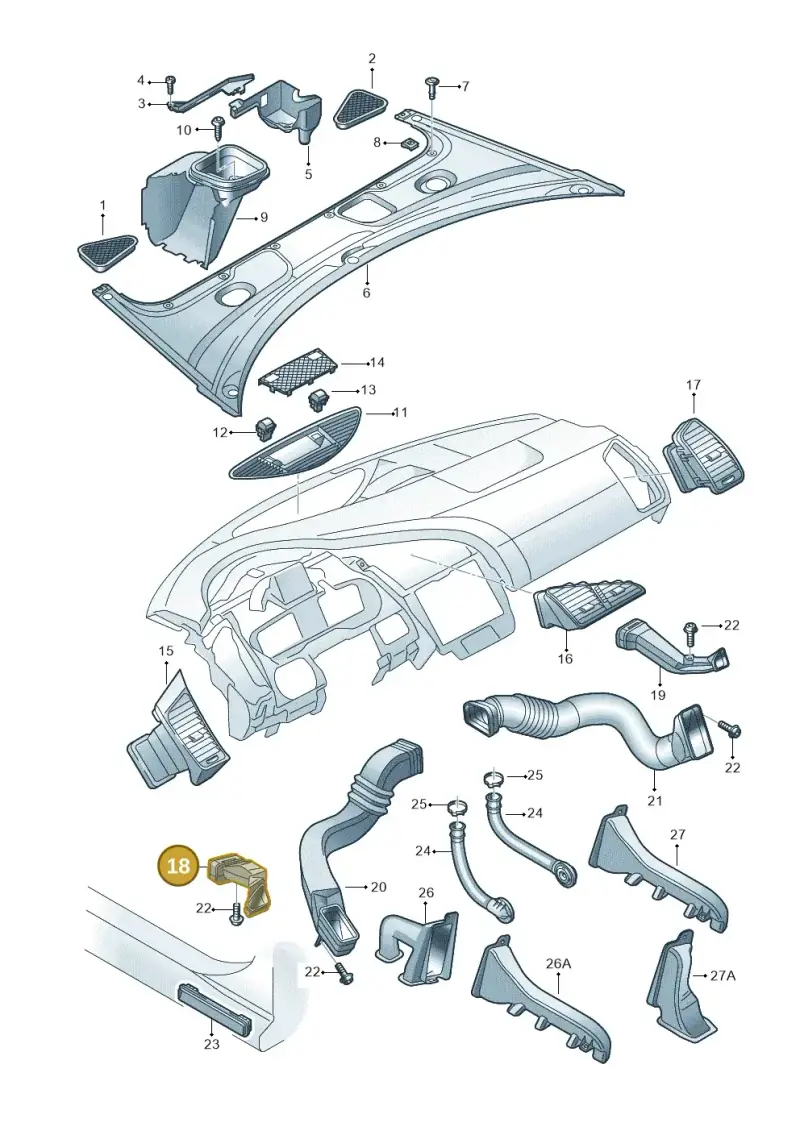 423819721 — Audi R8 qu. 5.2 (2012-2015) diagram 618819300, position 18