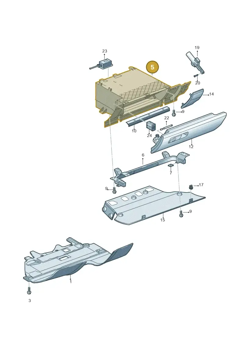 423857104A6PS — Audi R8 qu. 5.2 (2012-2015) diagram 618857200, position 5