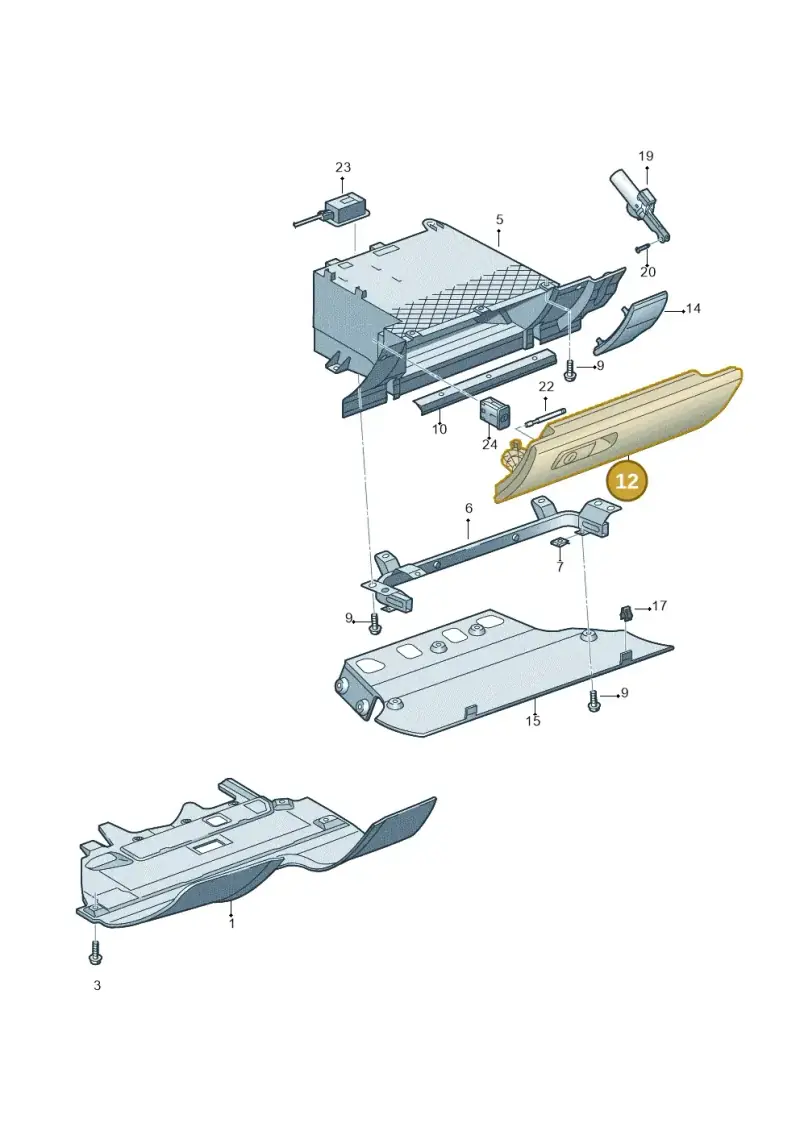 423858134A25D — Audi R8 qu. 5.2 (2012-2015) diagram 618857200, position 12