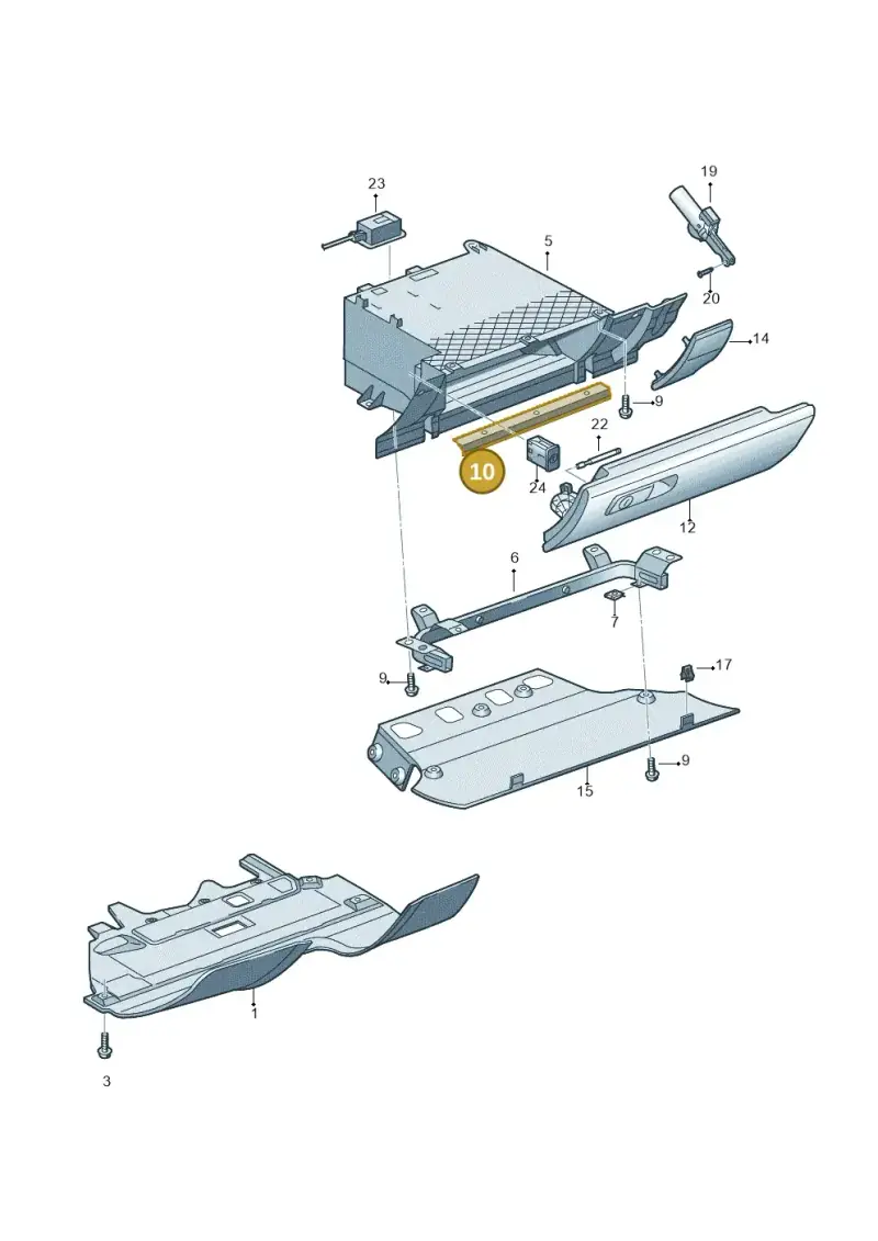 4238587041F9 — Audi R8 qu. 5.2 (2012-2015) diagram 618857200, position 10