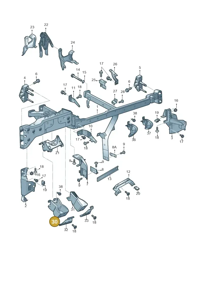423880667 — Audi R8 qu. 5.2 (2012-2015) diagram 618857000, position 30