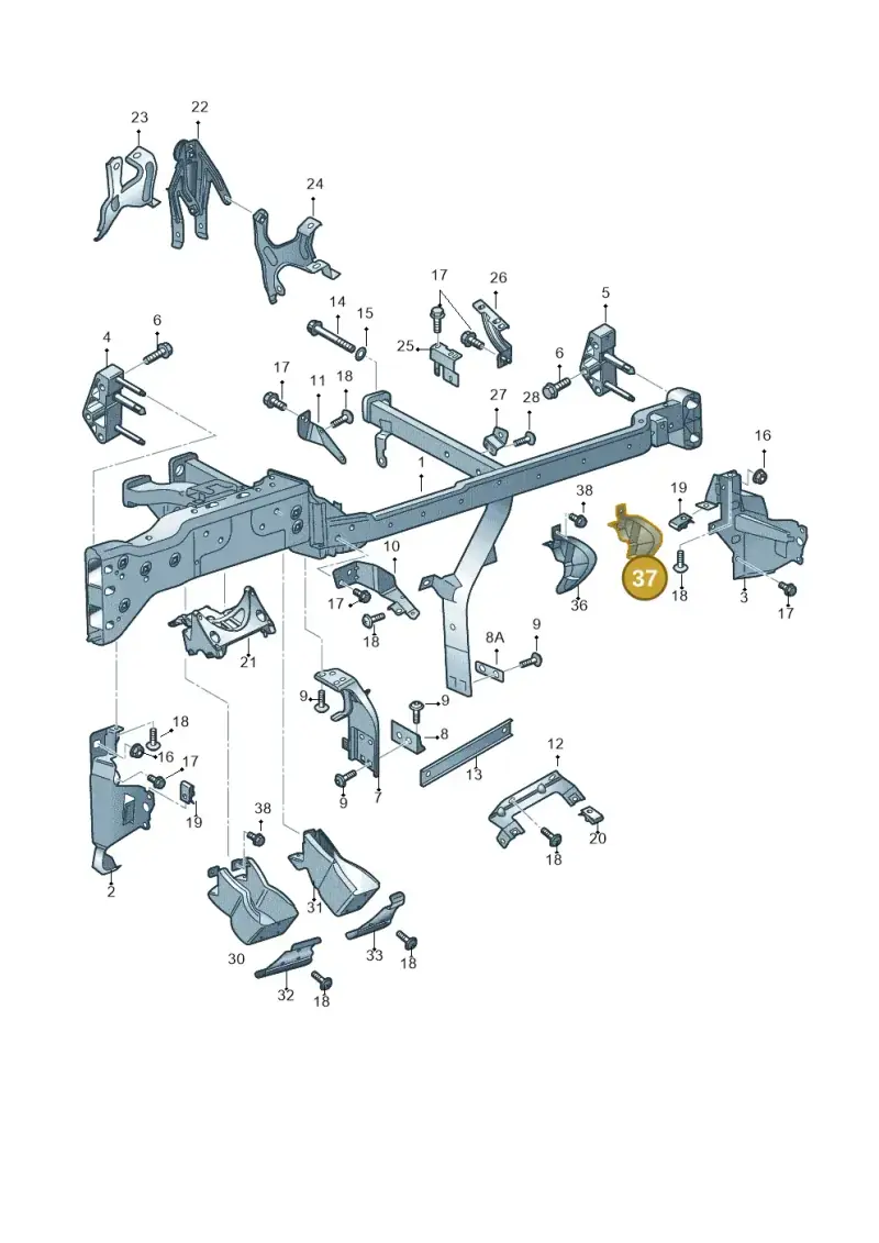 423880668 — Audi R8 qu. 5.2 (2012-2015) diagram 618857000, position 37